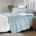 Baby Blue Egyptian Cotton Sateen 650 Thread Count Sheet Set