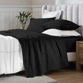 Black Egyptian Cotton Sateen 650 Thread Count Sheet Set
