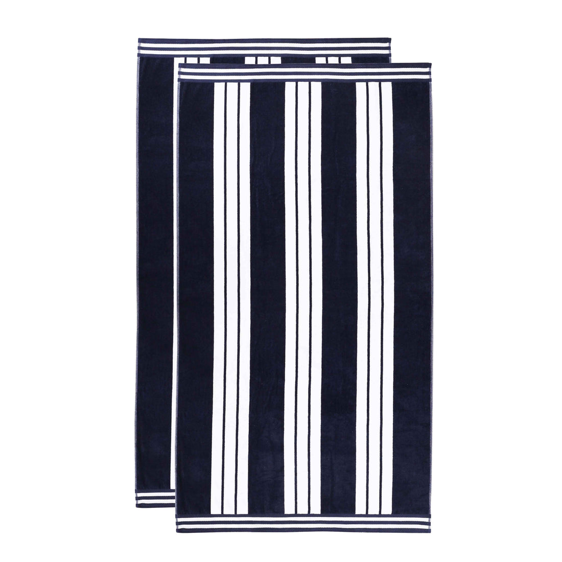 Striped Oversized Cotton Beach Towel Set of 2, 4, or 6 Piece