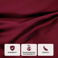 Burgundy 300 Thread Count Modal Sheets Set made from beechwood fabric texture and quality feature graphic