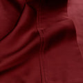 Burgundy 530 Thread Count Egyptian Cotton Sateen sheet hem and stitching detail close-up