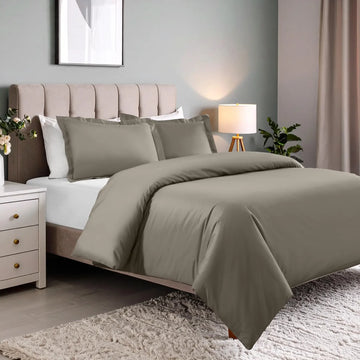 Cotton Blend 600 Thread Count Solid Duvet Cover Set