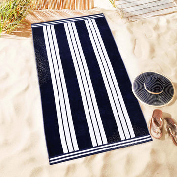 Striped Oversized Cabana Cotton Beach Towel Sets