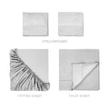 Chrome 700 Thread Count Egyptian Cotton Sateen Bed Sheet Set included items overview
