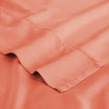 Coral 300 Thread Count Modal Sheets Set made from beechwood hem and stitching detail close-up view