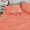 Coral 300 Thread Count Modal Sheets Set made from beechwood lifestyle close-up view