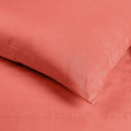 Coral 700 Thread Count Egyptian Cotton Sateen sheet fabric texture close-up