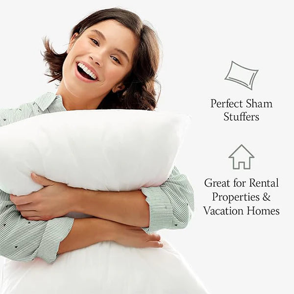 Down Alternative Bulk Pillow 10 Pack for Back & Stomach Sleepers (Hypoallergenic) - beddingbag.com