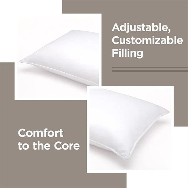 Hypoallergenic White Goose Down Pillow - Great for Stomach Sleepers