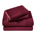 Folded Burgundy 700 Thread Count Egyptian Cotton Sateen Bed Sheet Set product package