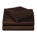 Folded Chocolate Brown 530 Thread Count Egyptian Cotton Sateen Bed Sheet Set product package