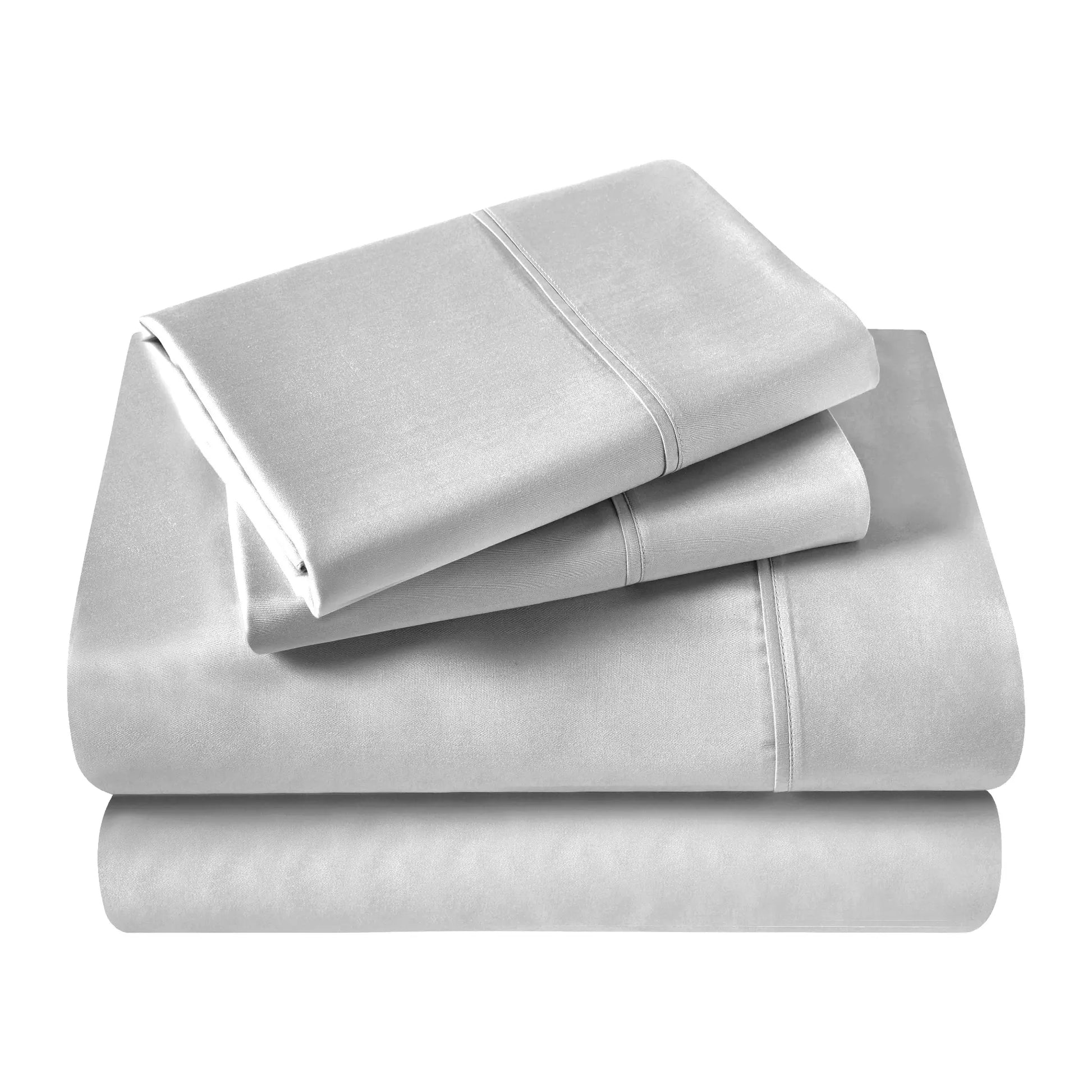 Folded Chrome 700 Thread Count Egyptian Cotton Sateen Bed Sheet Set product package