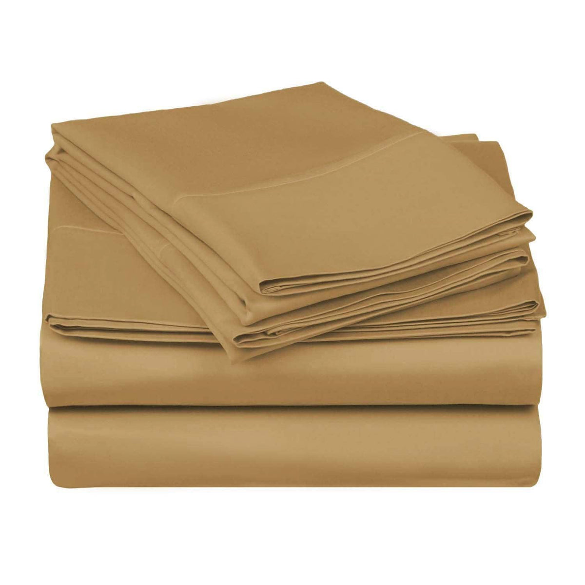 Folded Coffee 530 Thread Count Egyptian Cotton Sateen Bed Sheet Set product package