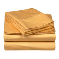 Folded Gold Yellow 530 Thread Count Egyptian Cotton Sateen Bed Sheet Set product package