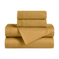 Folded Maple Sugar Egyptian Cotton Sateen 650 Thread Count Sheet Set