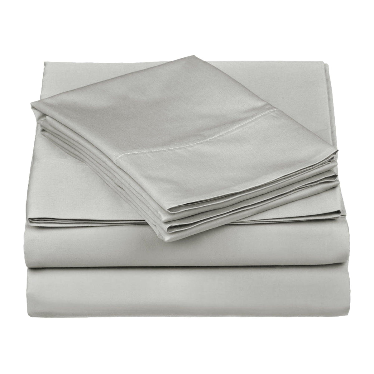 Folded Platinum 530 Thread Count Egyptian Cotton Sateen Bed Sheet Set product package