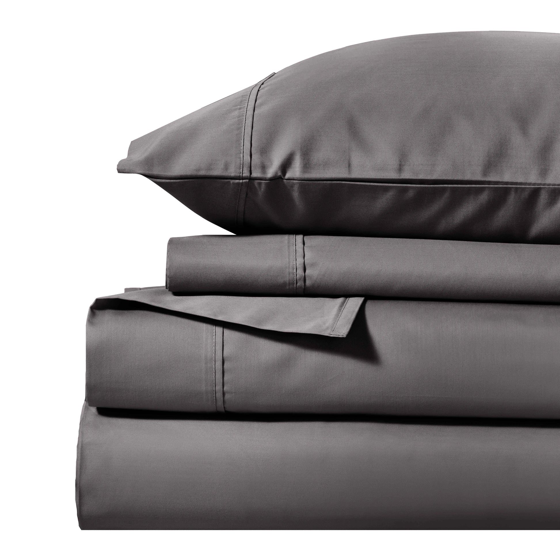 Folded dark gray 1000 Thread Count Cotton Blend Sheets Set product package stack