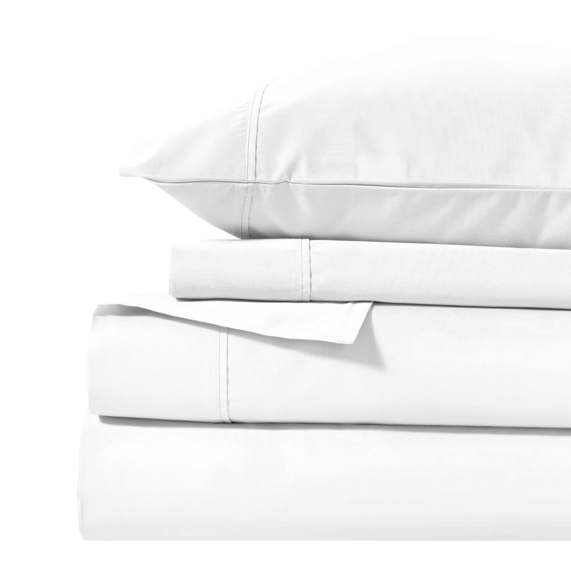 Folded white 1000 Thread Count Cotton Blend Sheets Set product package stack