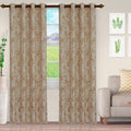 Ghera Jacquard Curtain Panel Set with Grommet Top Header for USA homes