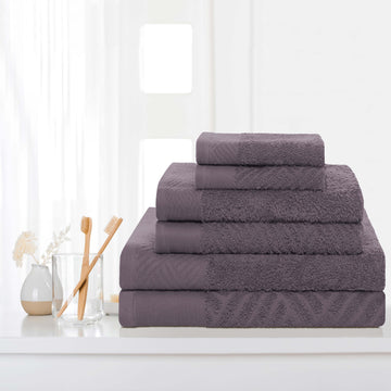 Egyptian Cotton Basketweave Towel Set 6 Piece for USA homes