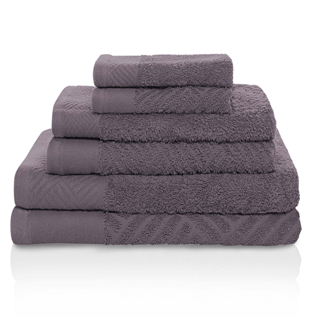 Egyptian Cotton Basketweave Towel Set 6 Piece