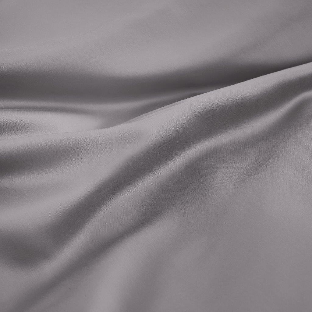 Grey 300 Thread Count Modal Sheets Set made from beechwood close-up fabric texture