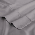 Grey 300 Thread Count Modal Sheets Set made from beechwood hem and stitching detail close-up view