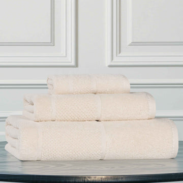 Mile Smart Twist Viscose Cotton Blend Solid 3 Piece Towel Set