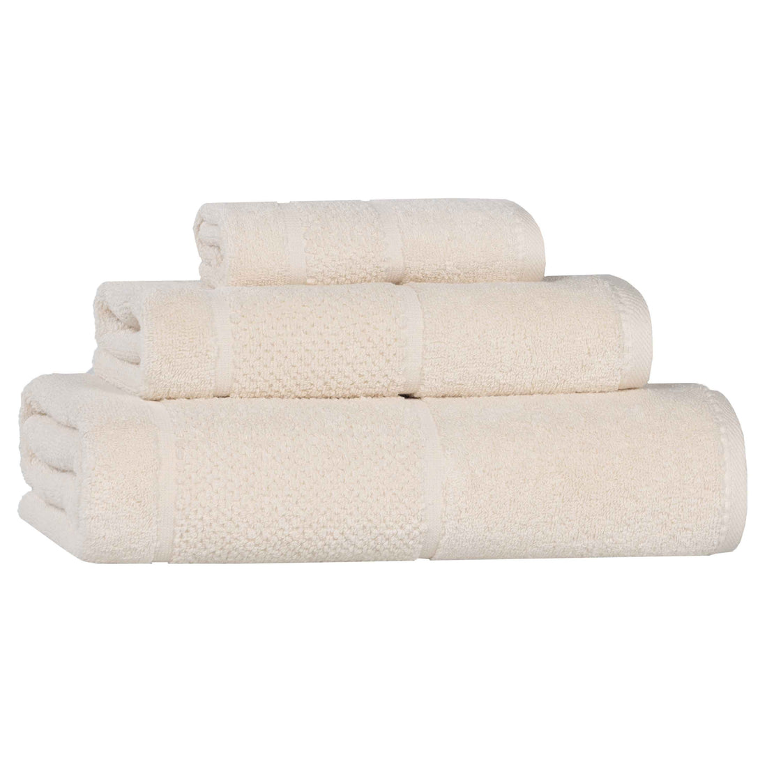 Mile Smart Twist Viscose Cotton Blend Solid 3 Piece Towel Set
