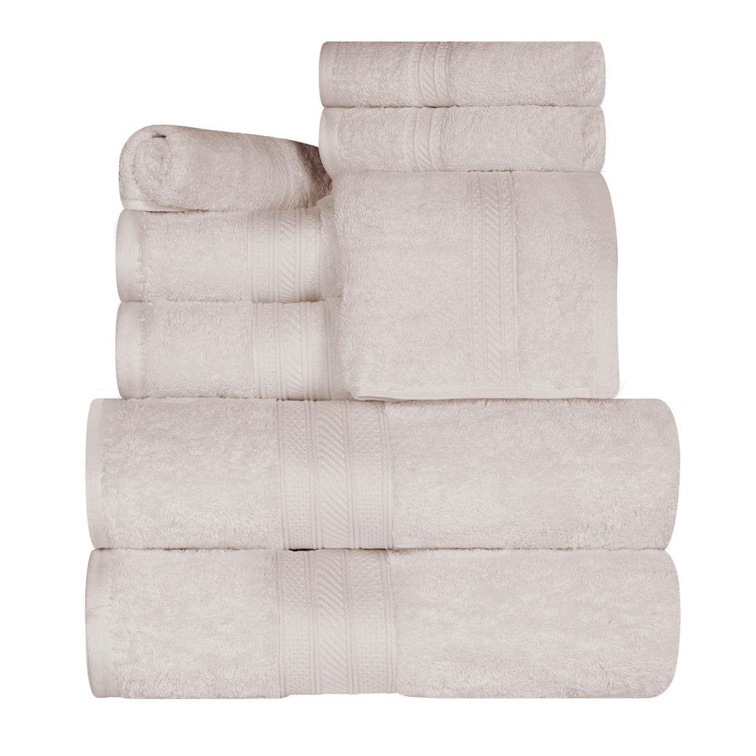Atlas Cotton Plush Absorbent Heavyweight 8 Piece Towel Set