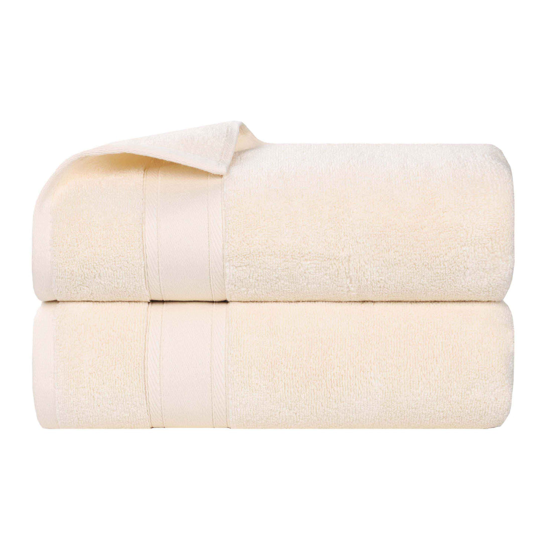 Zero Twist Cotton Medium Weight Soft Bath Towel Set of 2