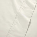 Ivory 1000 Thread Count Cotton Blend Sheets Set solid deep pocket hemline and stitching close-up fabric texture