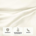 Ivory 300 Thread Count Modal Sheets Set made from beechwood fabric texture and quality feature graphic