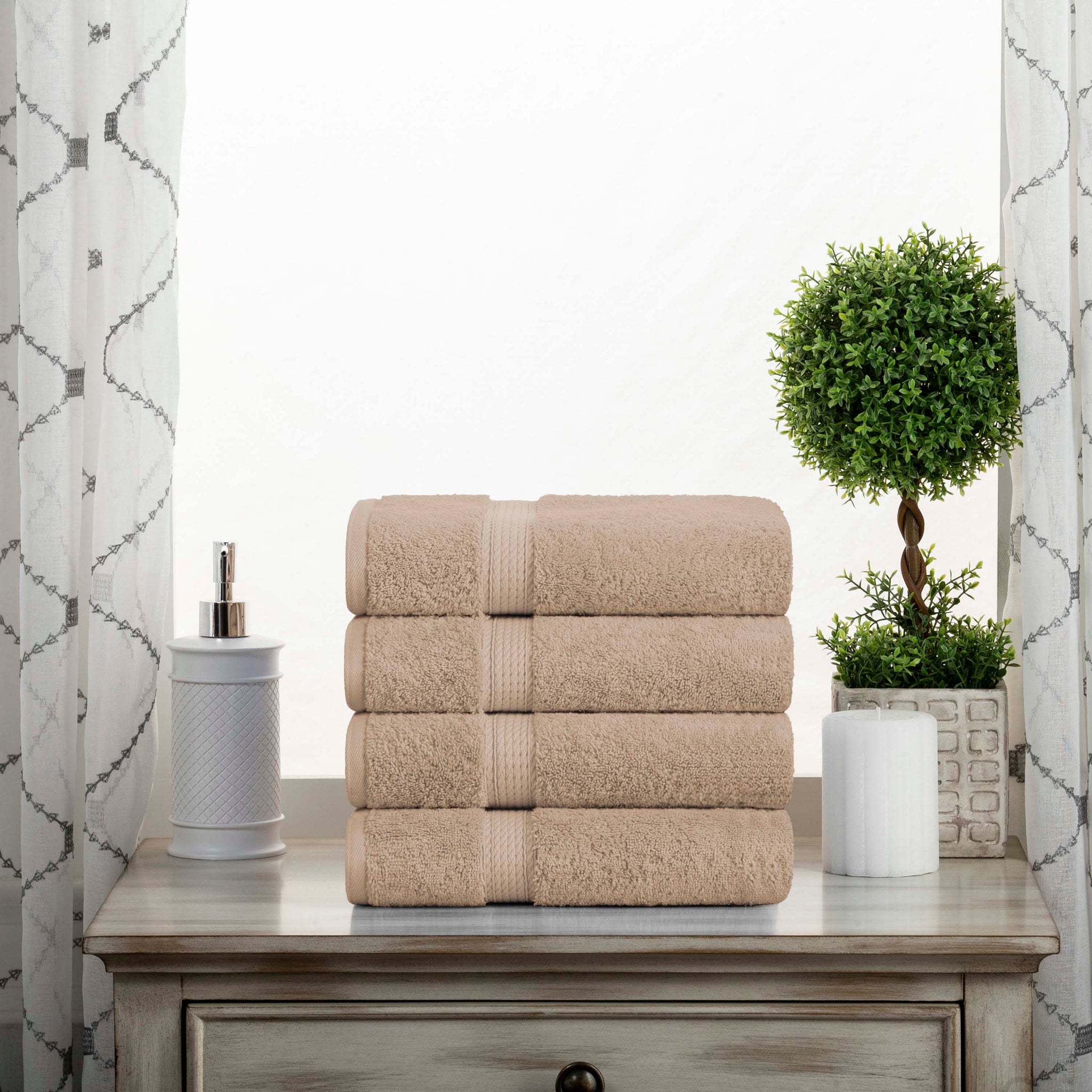 Madison Egyptian Cotton Plush Hand Towel Set 4-Piece