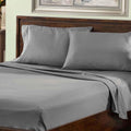 Light Gray 800 Thread Count Cotton Blend Bed Sheet Set deep pocket solid color bedding lifestyle display.