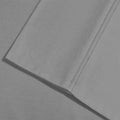 Light Gray 800 Thread Count Cotton Blend Bed Sheet Set embroidered hemline stitch detail.