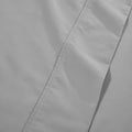 Light grey 1000 Thread Count Cotton Blend Sheets Set solid deep pocket hemline and stitching close-up fabric texture