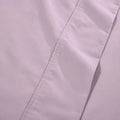Lilac 1000 Thread Count Cotton Blend Sheets Set solid deep pocket hemline and stitching close-up fabric texture