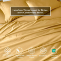 Maple sugar 650 thread count Egyptian cotton sheets with a sateen weave, breathable fabric and OEKO-TEX certification.