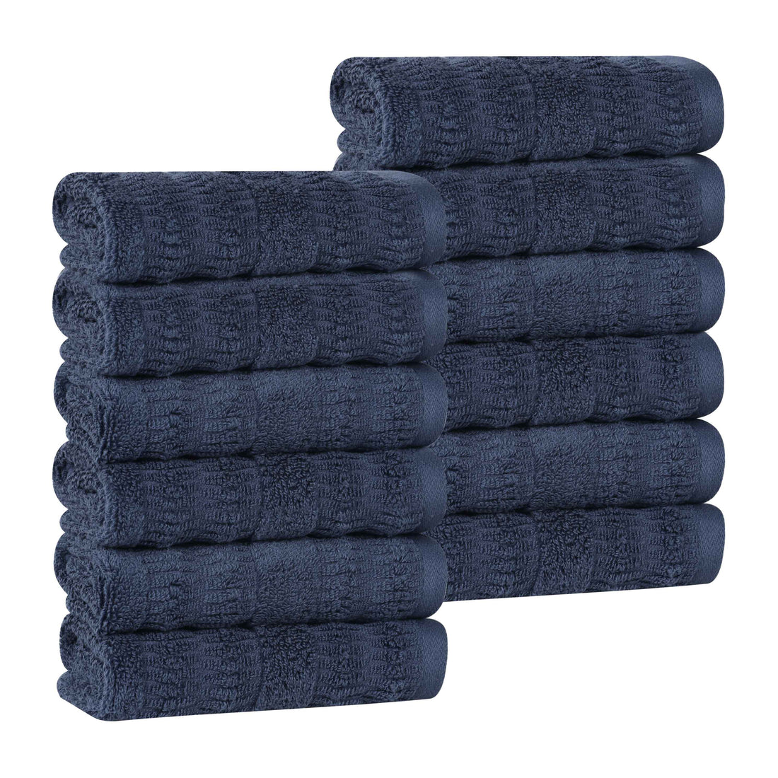 Mika Smart Twist Viscose Cotton Blend Face Towels Washcloths Set of 12