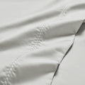 Platinum 600 Thread Count Cotton Blend Bed Sheet Set Imperia embroidery detail close-up texture.