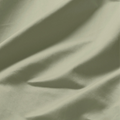 Close-up of smooth Sage green Egyptian cotton fabric with a lustrous sateen weave and soft drape.