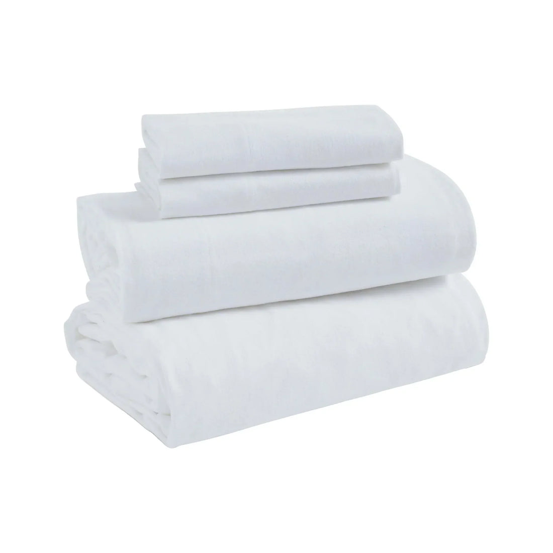 100% Cotton Flannel Sheets Set -  Solid Deep Pocket Bed Sheet Set