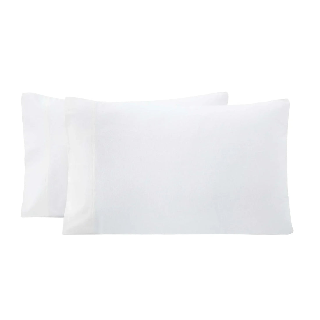 Solid Flannel Cotton Soft Fuzzy Pillowcases, Set of 2