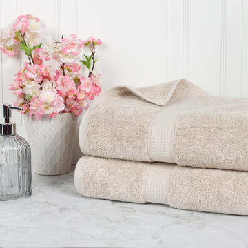 Madison Egyptian Cotton Plush Thick Absorbent Bath Sheet Set of 2