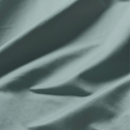 Teal Blue Egyptian Cotton Sateen fabric texture and weave close-up