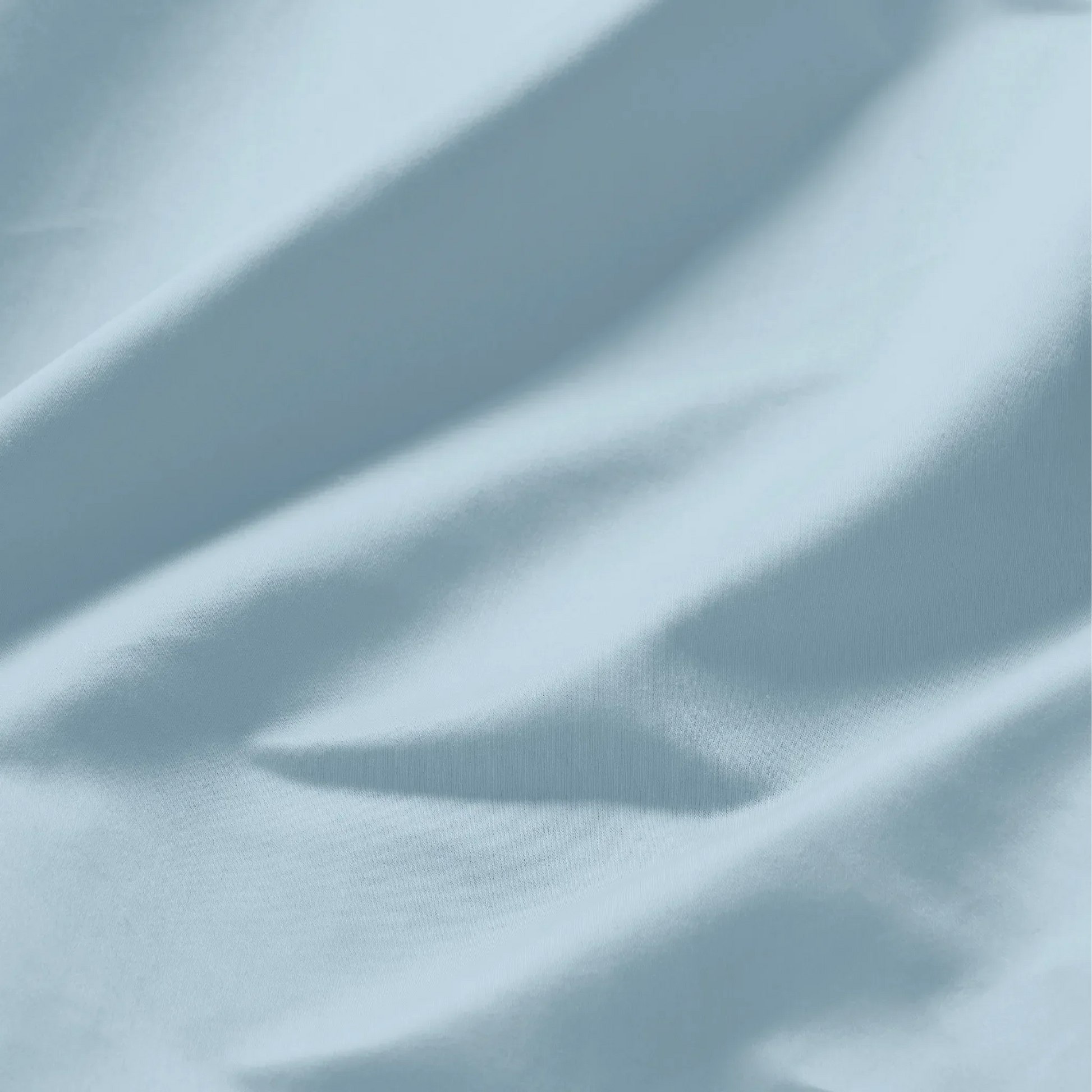 Texture detail of baby blue Egyptian Cotton Sateen 650 Thread Count sheets
