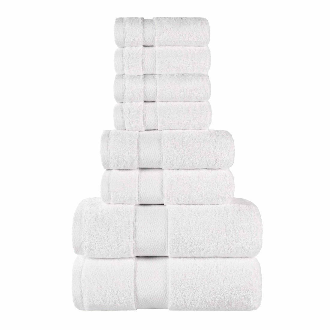 Niles Egyptian Giza Cotton Plush Heavyweight Soft 8 Piece Towel Set