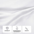 White 300 Thread Count Modal Sheets Set made from beechwood fabric texture and quality feature graphic