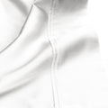 White 530 Thread Count Egyptian Cotton Sateen sheet hem and stitching detail close-up